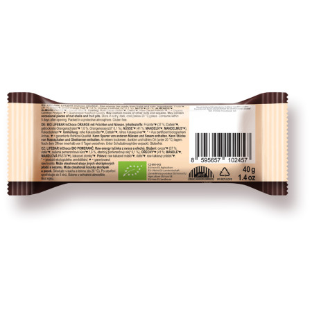 Енергийни блокчета Lifefood Портокал RAW BIO 40 г