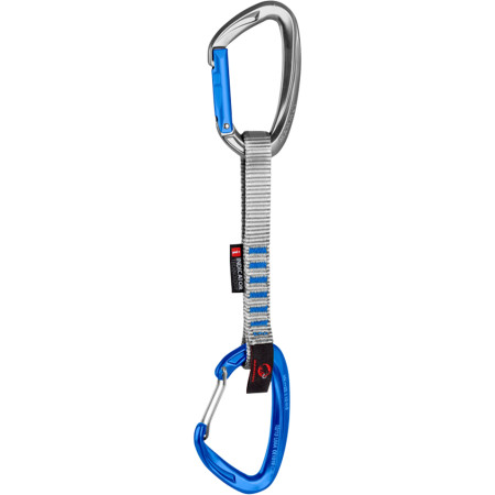 Примка с карабинери Mammut Crag Indicator Straight/Wire сребърен/син Silver/Ultramarine