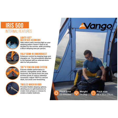 Семейна палатка Vango Iris 500