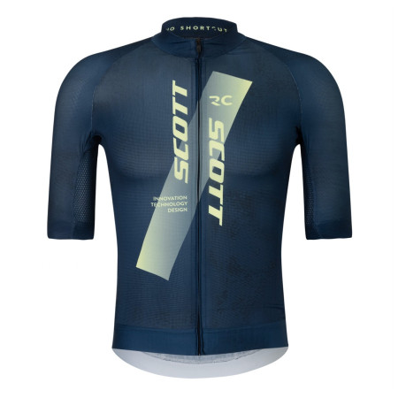Мъжка колоездачна фланелка Scott Jersey M's RC Pro тъмно син dark blue/acid yello