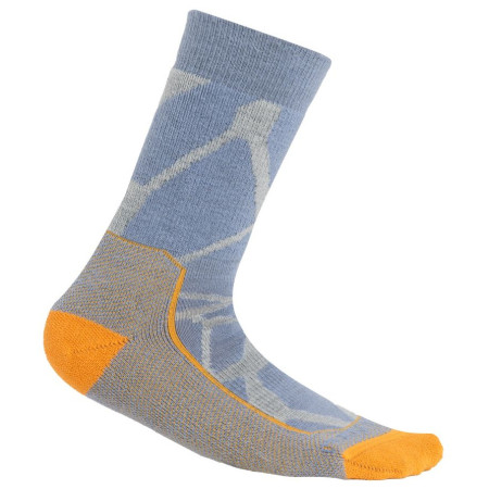 Дамски чорапи Icebreaker W Hike+ Medium Crew Fractured Landscapes син/сив