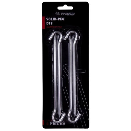 Комплект колчета Trimm kolík SOLID-PEG - D18 - sada 4 ks сребърен silver