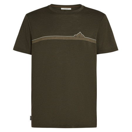 Мъжка тениска Icebreaker Men Merino 150 Tech Lite SS Tee Range Stripes тъмно кафяв DK Loden