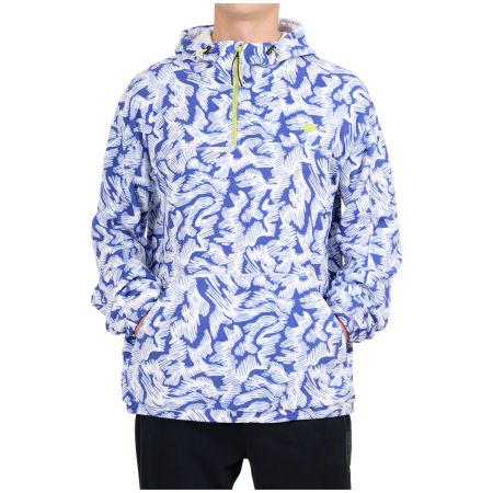 Мъжки суитшърт 4F Fleece M483 бял / син Cobalt Allover