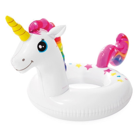 Кръгъл надуваем дюшек Intex Big Animal Rings бял