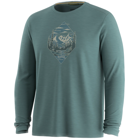 Функционална мъжка тениска Smartwool Men's Wander Valley Active Long Sleeve G тюркоазен