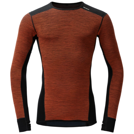 Функционална мъжка тениска Devold Reverso Merino Shirt Man оранжев/сив Brick