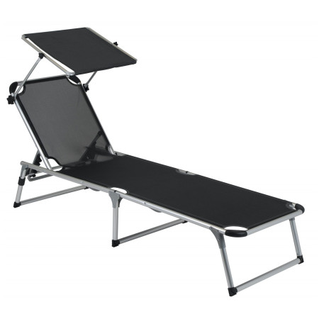 Шезлонг Bo-Camp Florence Sun lounger черен Anthracite