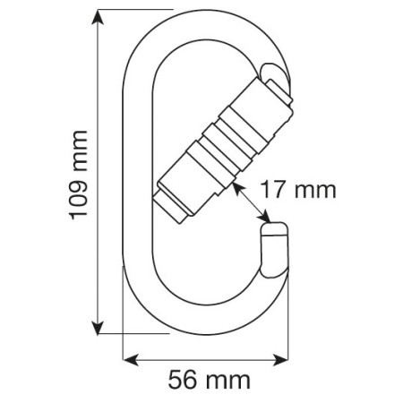 Карабинер Camp Steel Oval Pro 2Lock