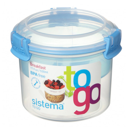 Кутия за закуска Sistema Breakfast To Go 530ml син