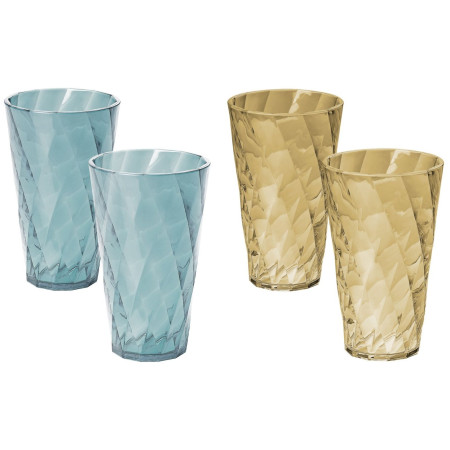 Комплект чаши Omada Tritan Water glass Set 0,5 l син