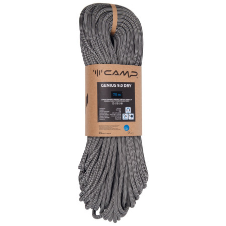 Въже за алпинизъм Camp Genius 9.0 Dry - 70m черен/бял Black / White