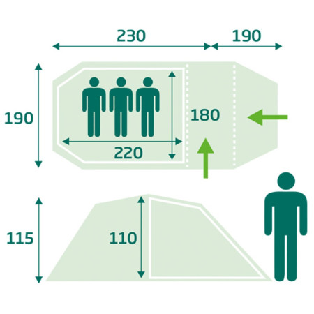 Туристическа палатка Loap Finney 3
