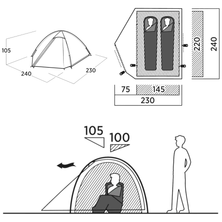 Туристическа палатка Easy Camp Rondane 2
