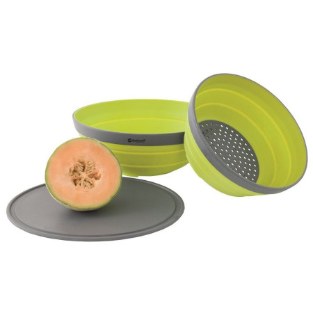 Комплект купа с гевгир Outwell Collaps Bowl & Colander Set жълт LimeGreen