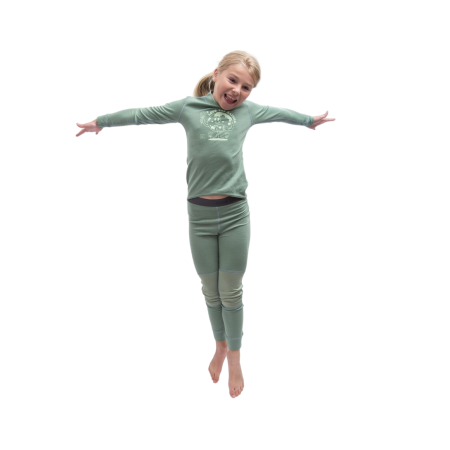 Детска функционална тениска Sensor Merino DF Planet Basil Green