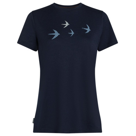 Дамска тениска Icebreaker Women Merino 150 Tech Lite SS Tee Bird Transit тъмно син Midnight Navy