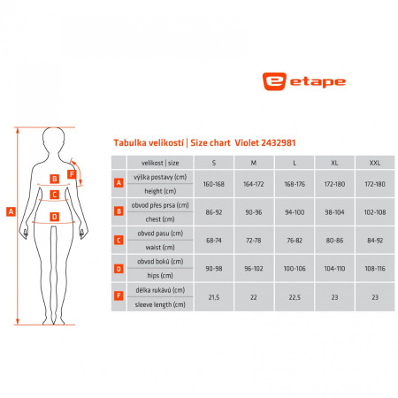 Дамска колоездачна фланелка Etape Violet