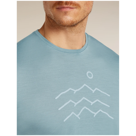 Функционална мъжка тениска Icebreaker Merino Blend 125 Cool-Lite™ Sphere SS Tee Across the Peaks