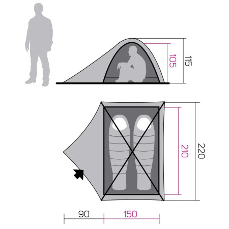 Туристическа палатка Hannah Tycoon 2 Cool