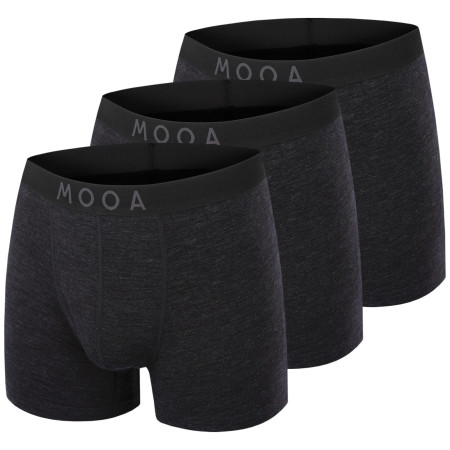 Мъжки боксерки MOOA MerinoSilk 4in 3-pack черен black melange