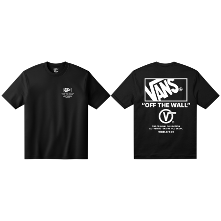 Мъжка тениска Vans Stacked Hi SS Tee черен Black/White