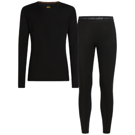Мъжки функционален комплект Icebreaker M 175 Everyday LS Crewe and Leggings Set черен Black