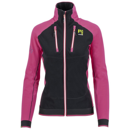 Дамски функционален суитшърт Karpos Alagna Evo W Jacket черно/розово Black/Cabaret