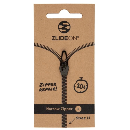 Резервен цип ZlideOn Opravný jezdec pro úzké zipy - S черен black