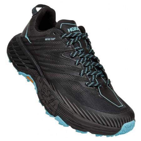 Дамски обувки за бягане Hoka One One Speedgoat 4 Gtx черен/ тюркоазен Anthracite/DarkGullGrey