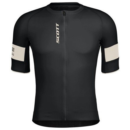 Мъжка колоездачна фланелка Scott Jersey M's Endurance Pro SS черен/бежов black/cotton white