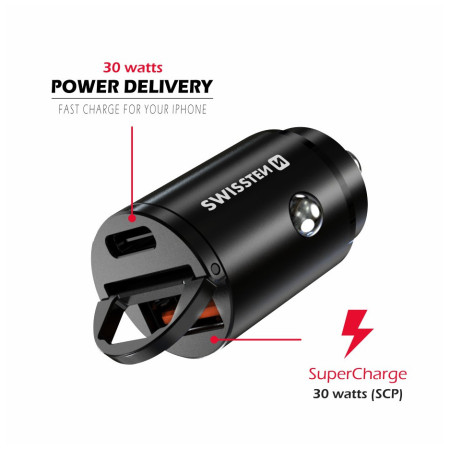 Адаптер за кола Swissten Car Charger 30W