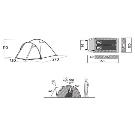 Туристическа палатка Easy Camp Setesdal 2
