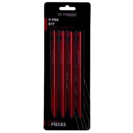 Комплект колчета Trimm kolík V-PEG - D17 - sada 4 ks червен bordo anodized