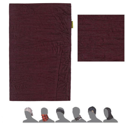 Многофункционален шал Sensor Merino Air лилав TmBurgundy