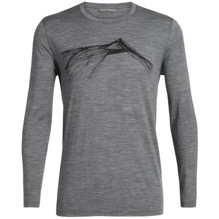 Мъжка тениска Icebreaker Mens Tech Lite LS Crewe сив GritstoneHthr