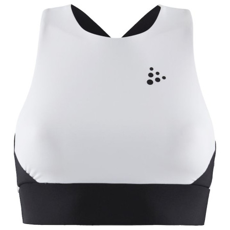 Дамски топ Craft UNTMD Cropped бял/черен WhiteBlack
