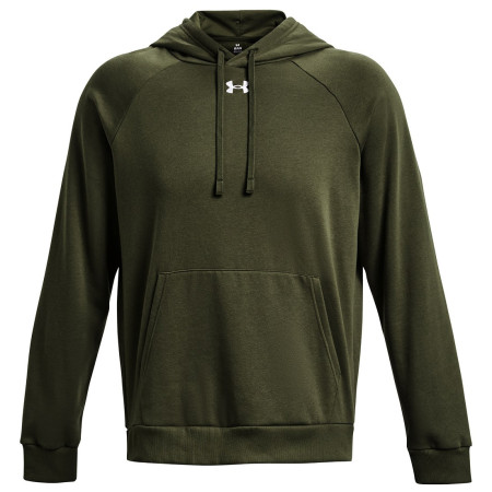 Мъжки суитшърт Under Armour Rival Fleece Hoodie тъмно зелен Marine OD Green / / White