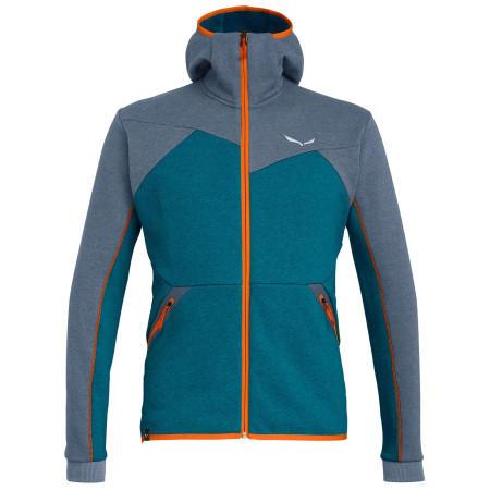 Мъжки суитшърт Salewa Solid Logo Dry M FZ HDY син/сив FlintStoneMelange/