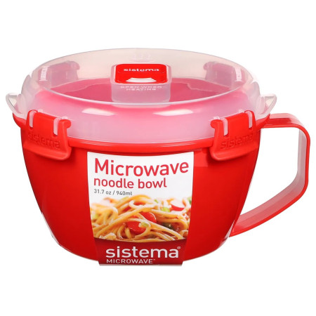 Купа за спагети Sistema Noodle Bowl Microwave червен red