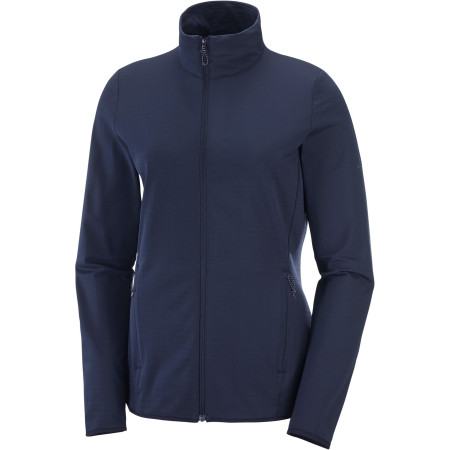 Дамски суитшърт Salomon Outrack Full Zip Midlayer W тъмно син Nightish