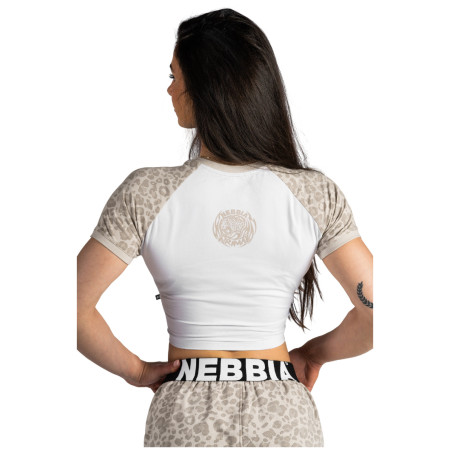 Дамска тениска Nebbia Crop Top Leopard '97 Primal