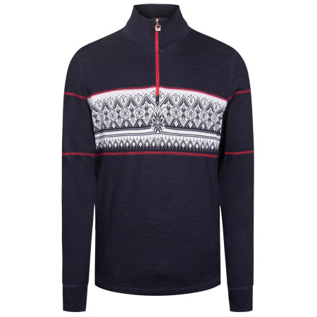 Мъжки пуловер Dale of Norway Moritz Masc Basic Sweater синьо/бял Navy White Raspberry
