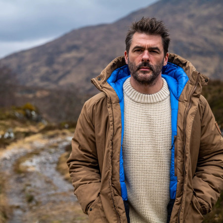 Мъжки пуловер Fjällräven Övik Waffle Knit M