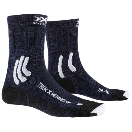 Дамски чорапи X-Socks Trek X Merino тъмно син MIDNIGHT BLUE/ARCTIC WHITE