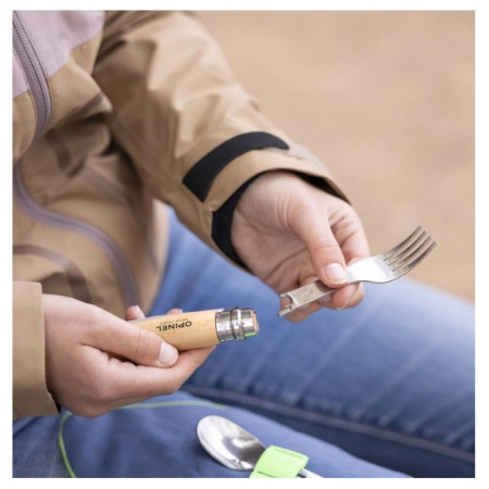 Прибор Opinel Picnic Plus с вилица/лъжица/салфетка