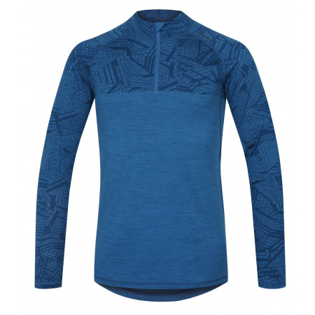 Мъжко термо бельо Husky Merino 100 Дълъг ръкав и цип M тъмно син