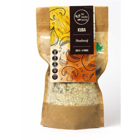 Готова храна Na Italské farmě Houbový kuba кафяв