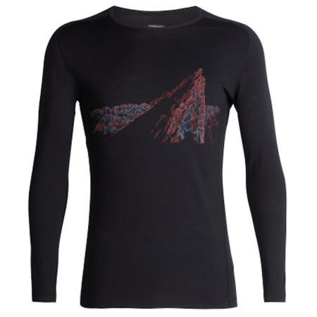 Мъжка тениска Icebreaker Mens 200 Oasis Deluxe Raglan LS Crewe La Meije