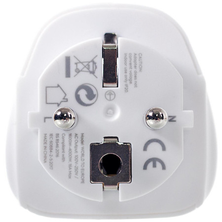 Адаптор LifeVenture World to Europe Travel Adaptor